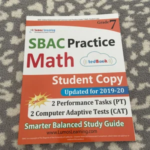 SBAC Online Assessments and Common Core Practice: Grade 7 Math, Student Copy