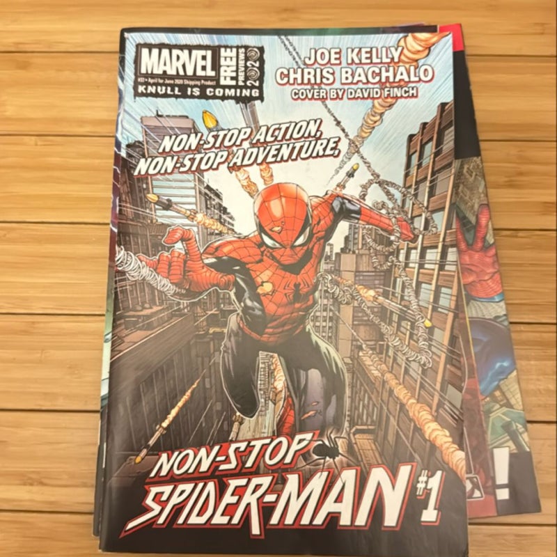 Four Marvel Previews may 2019 (#20), June 2020 (#33),september 2020 (#1), October 2020 (#2)