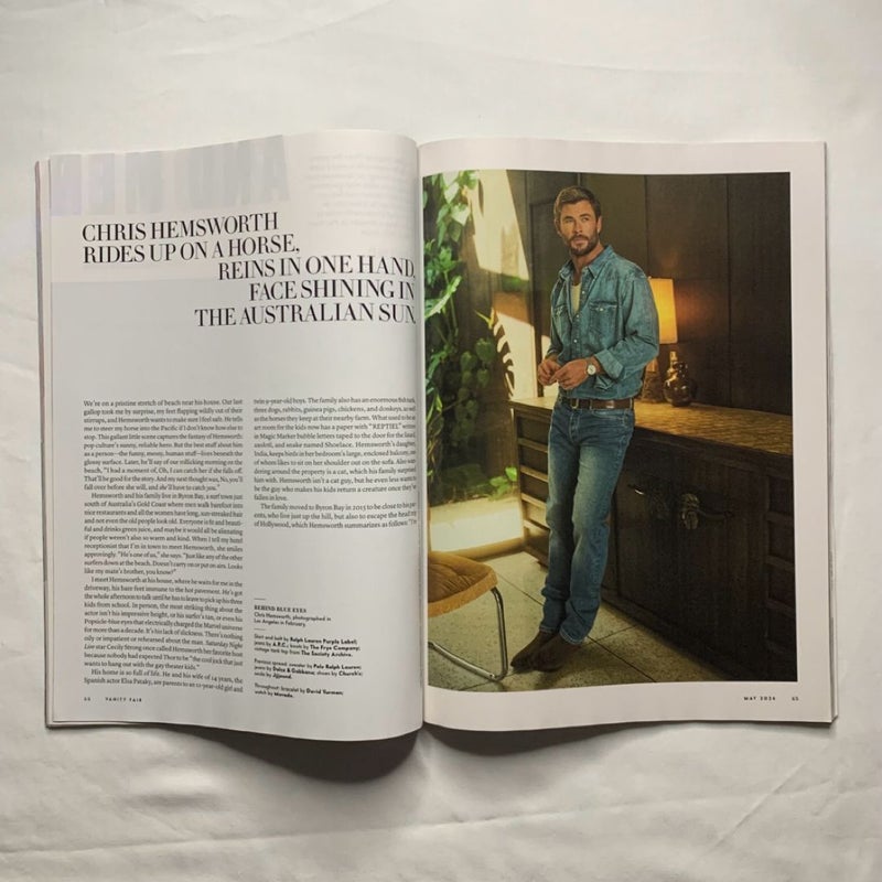 Vanity Fair Chris Hemsworth “Body And Soul” Issue May 2024 Magazine