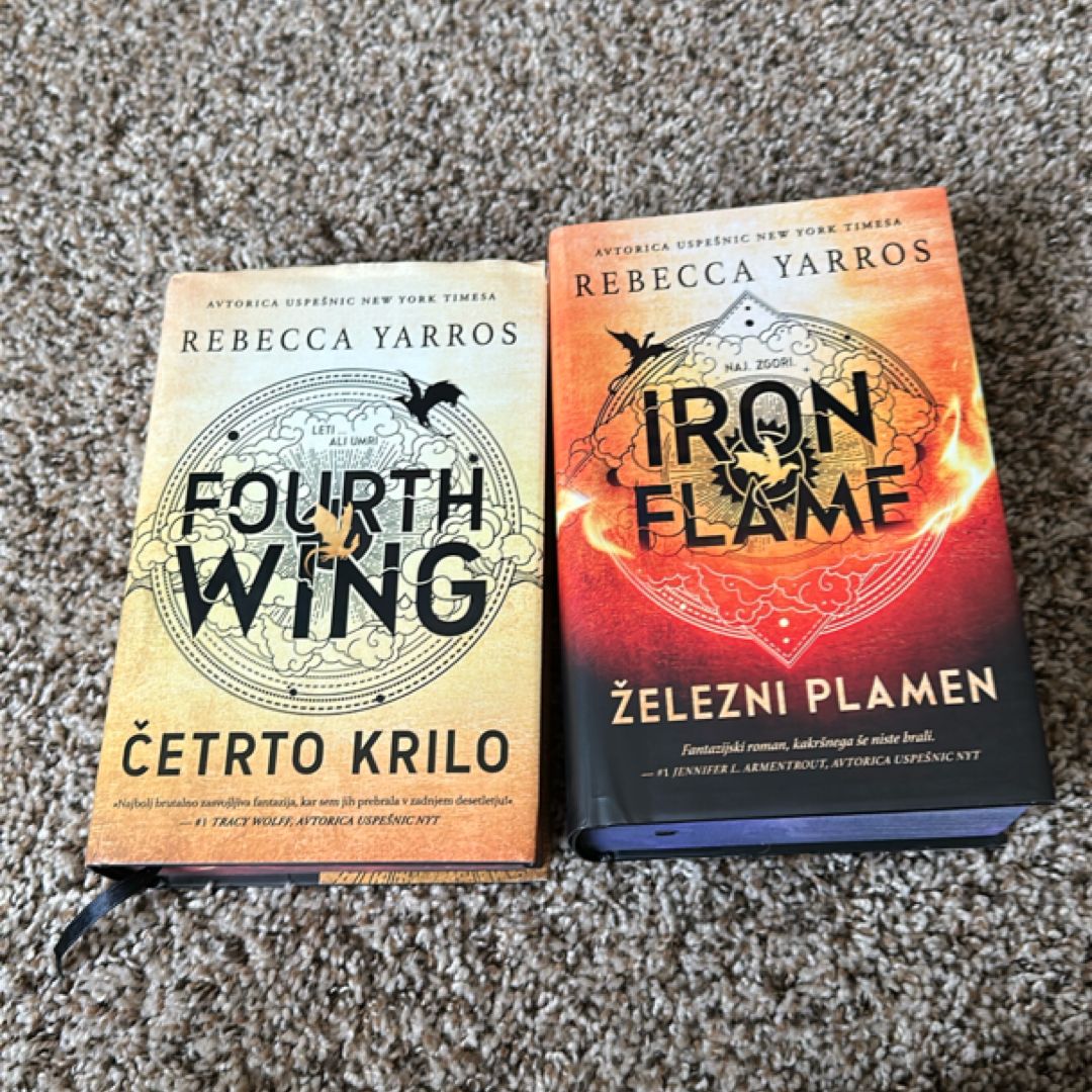 Fourth wing and Iron Flame Slovenian versions 