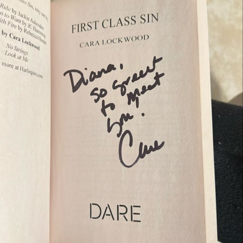 First Class Sin (SIGNED and PERSONALIZED 