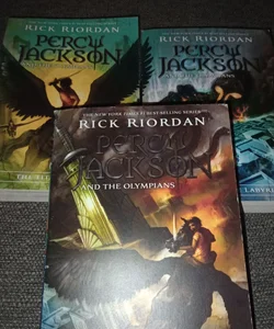 Percy Jackson The Last Olympian, The Battle of Labyrinth, and The Titan's Curse Lot of Three Books