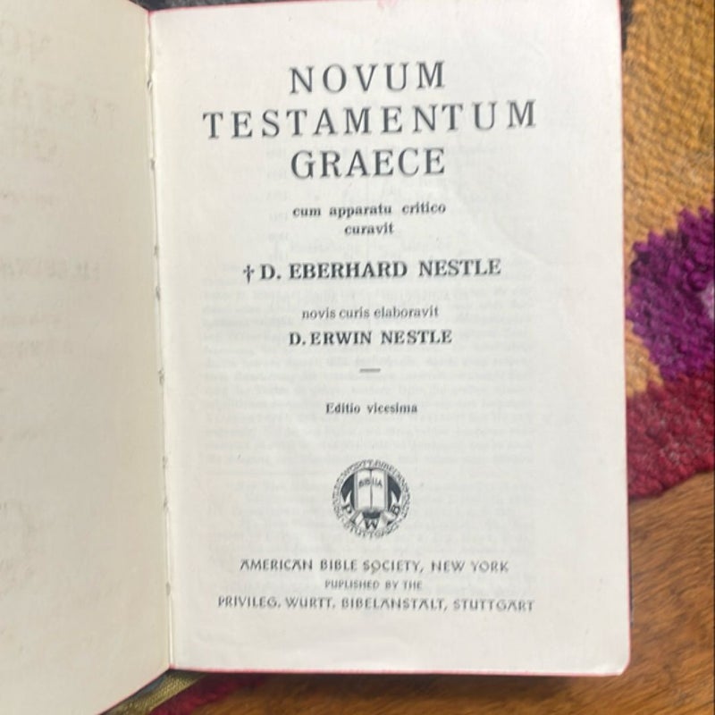 Novum Testamentum Graece (1950, German edition)