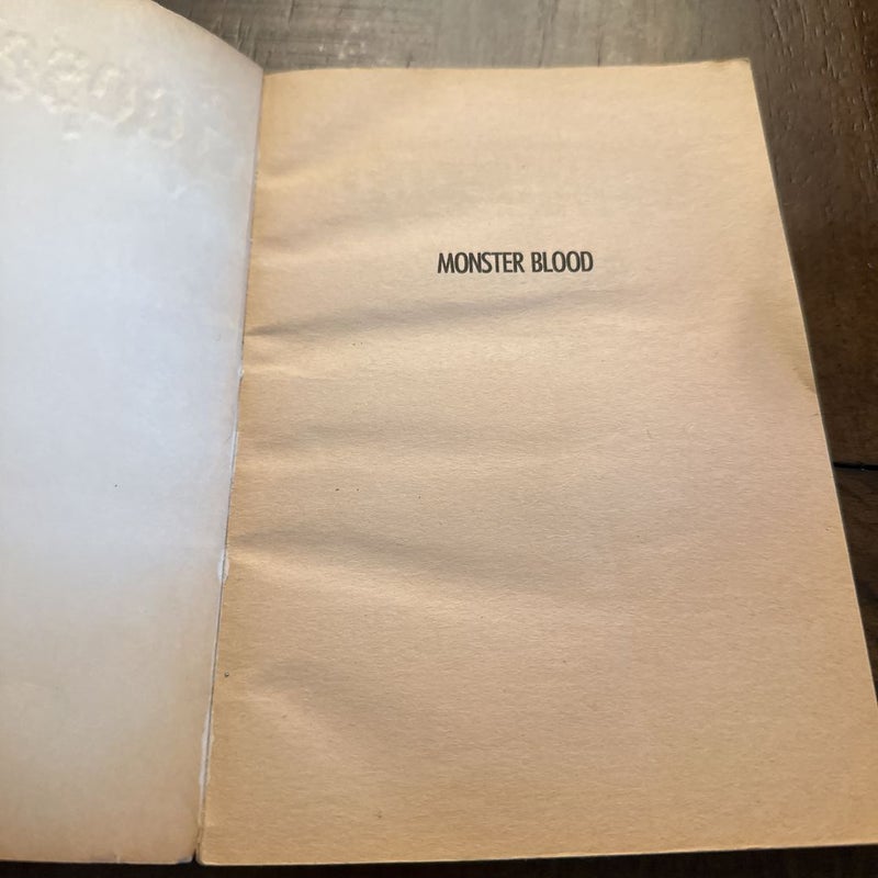 Goosebumps Monster Blood 1992 edition