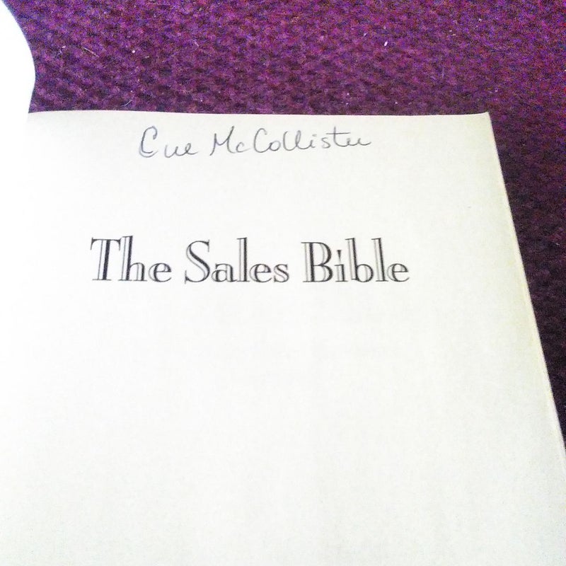 The Sales Bible New Ed