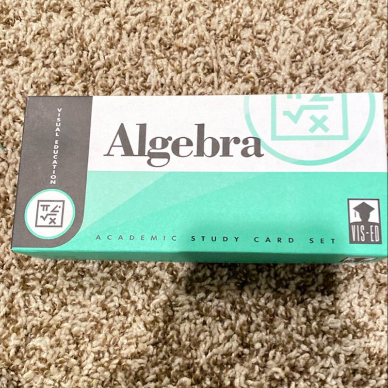 Algebra academic study card set