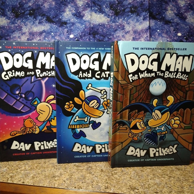 Dog Man for Whom the Ball Rolls, set of 3