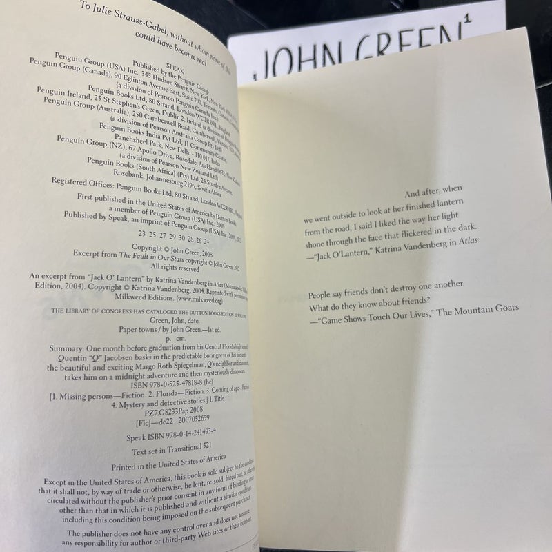 John Green 4 paperback bundle 