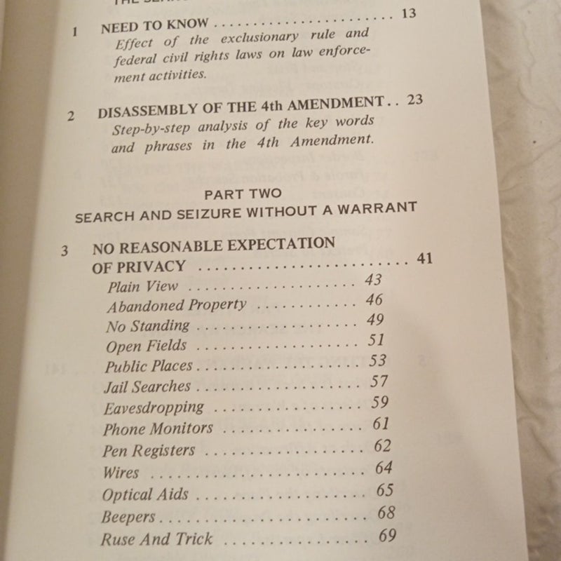 The Search and Seizure Handbook VINTAGE 1990