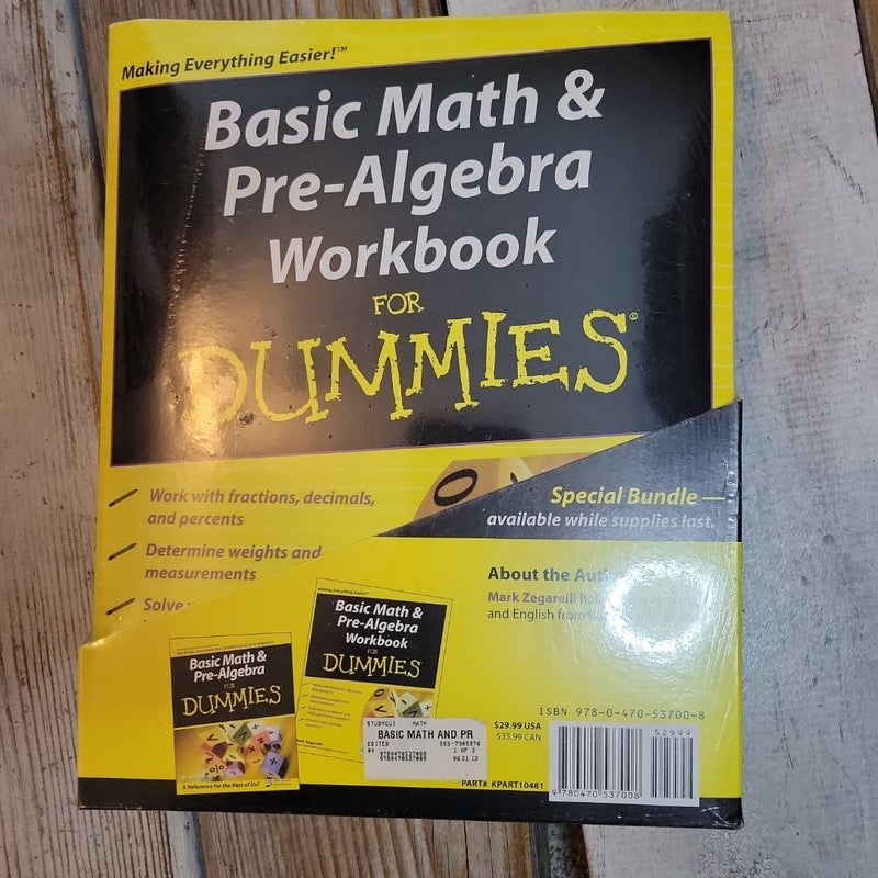 Basic Math and Pre-Algebra for Dummies Education Bundle