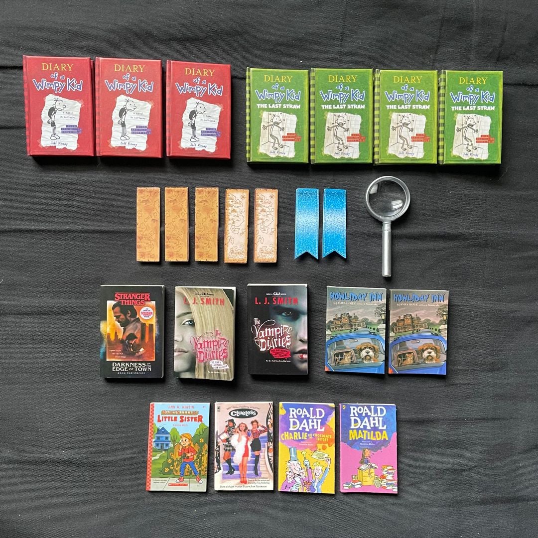 Mini Brands Books *READ DESCRIPTION* by Jeff Kinney, L.J. Smith, James Howe, Roald Dahl, Adam Christopher, Hardcover | Pangobooks Mini Brands Books *READ DESCRIPTION* by Jeff Kinney, L.J. Smith, James Howe, Roald Dahl, Adam Christopher, Hardcover | Pangobooks
