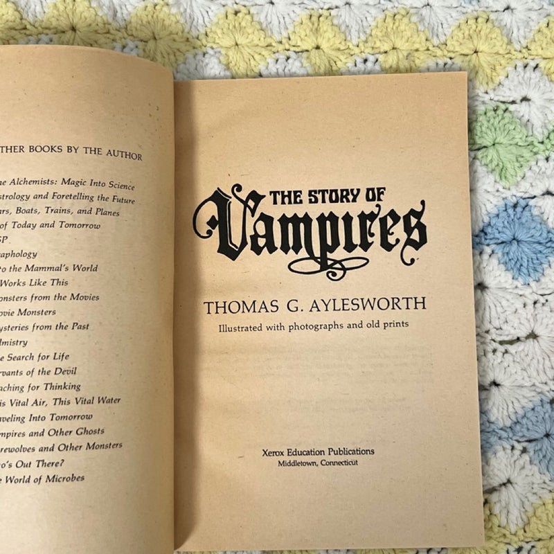 The Story Of Vampires Vintage Children's book 