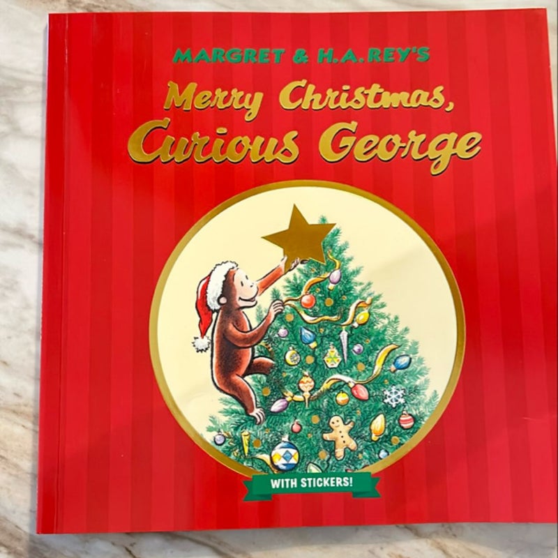 Merry Christmas, Curious George with Stickers