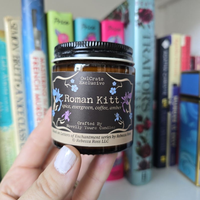 Divine Rivals Roman Kitt Bookish Candle