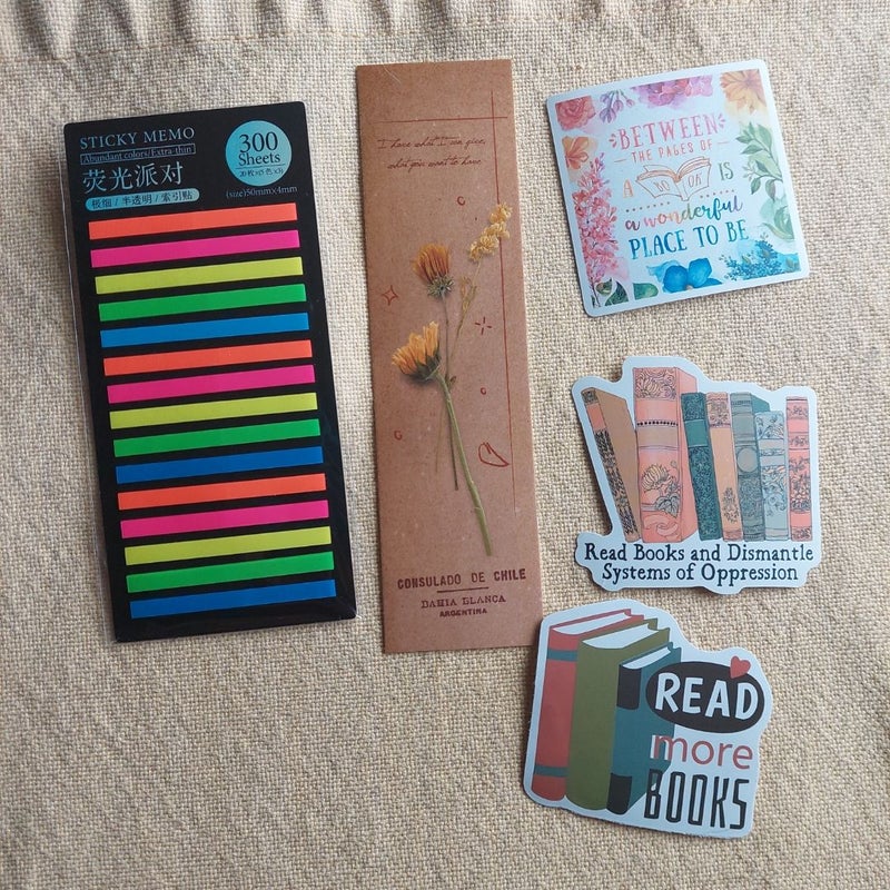 Book Goodies - Bookmark, Stickers and Tabs