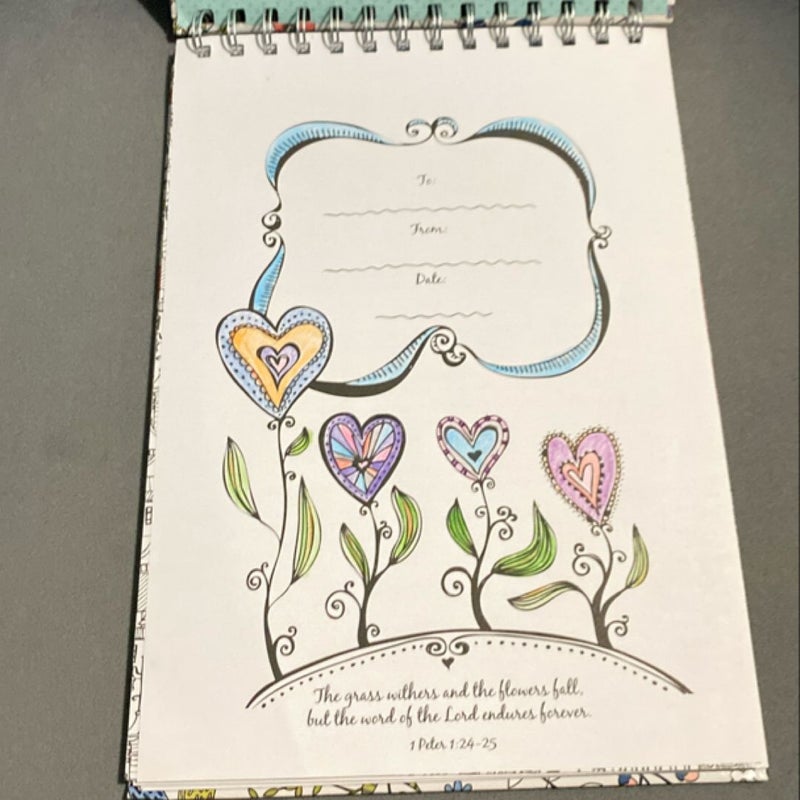 Promises to Bless Your Heart Wirebound Coloring Book