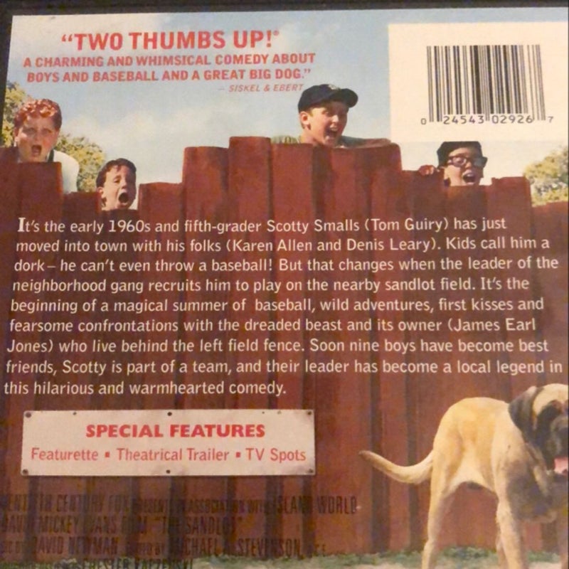 DVD -  The Sandlot  - family feature    DVD