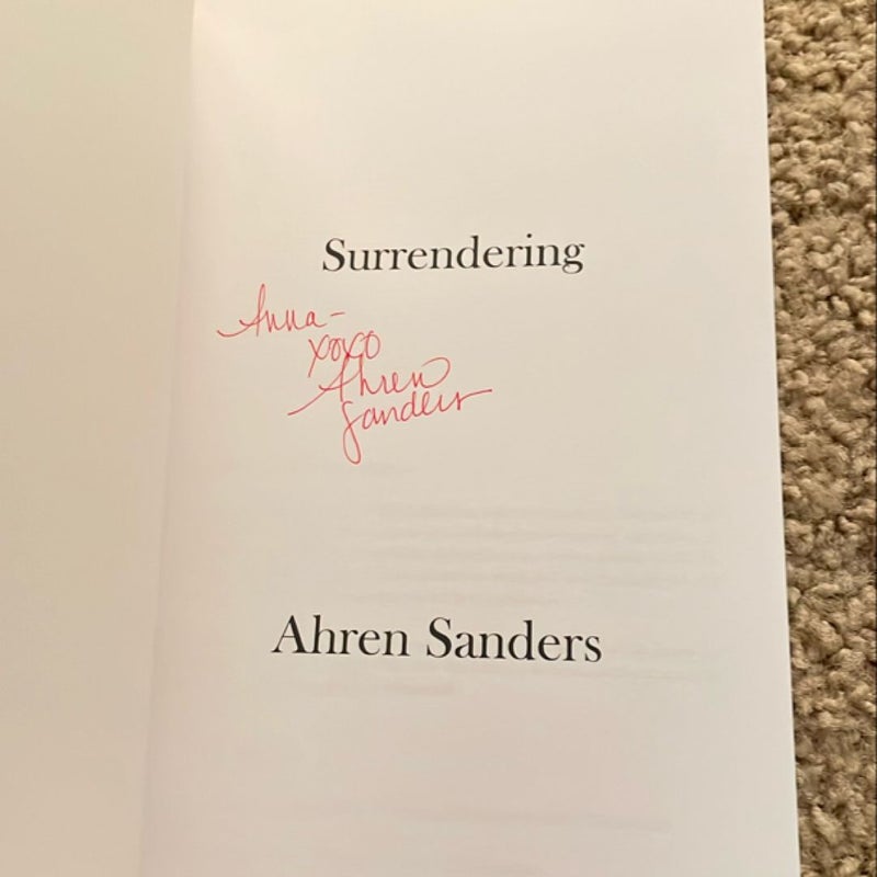 Surrendering (signed by the author)