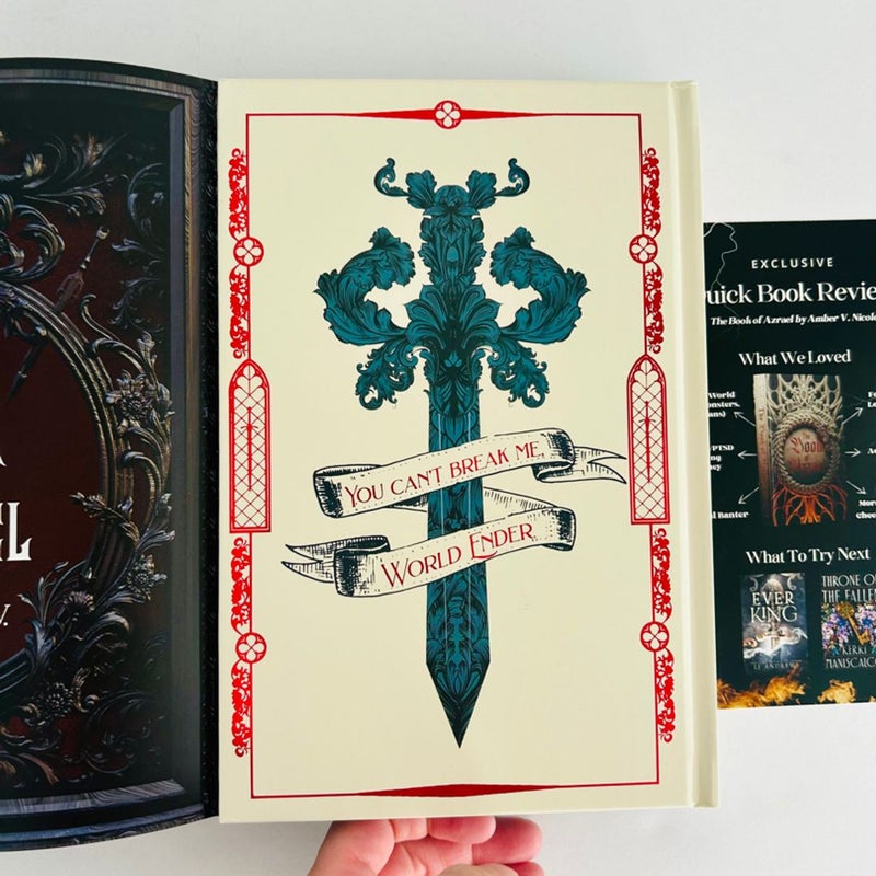 Bookish Box The Book of Azrael Amber V. Nicole