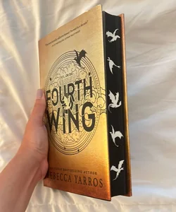 Fourth Wing (First edition, hand signed, stamped quote, sprayed edges)