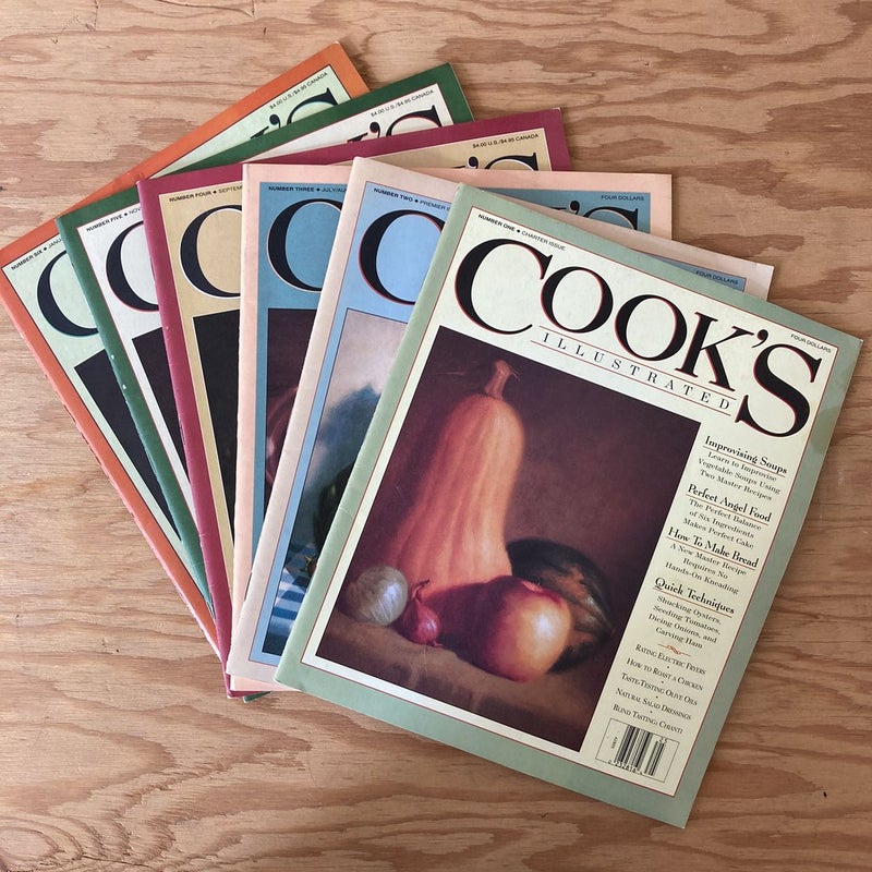 Cook’s Illustrated First Six Issues - Inaugural Year Lot