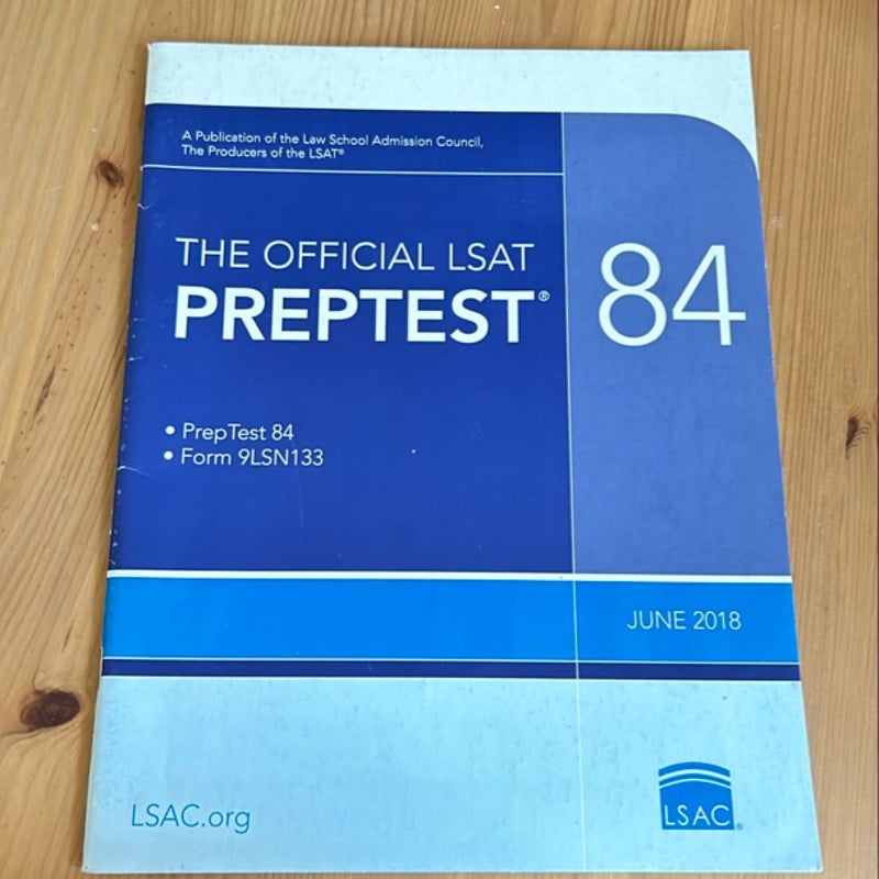 The Official LSAT PrepTest 84