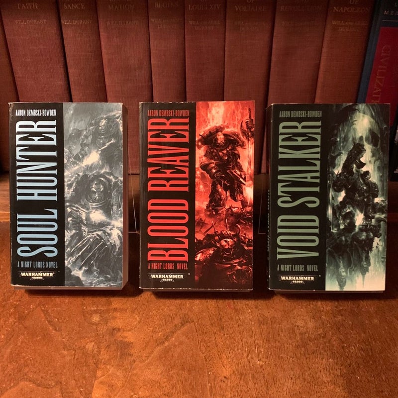 Warhammer: The Night Lords Trilogy: Soul Hunter, Blood Reaver, Void Stalker, All First Printing