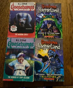 Lot of 4 Goosebumps and Horrorland books