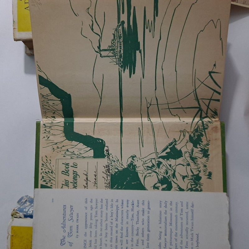 Tom Sawyer hardcovers 1922 1924 w sleeves 3 books