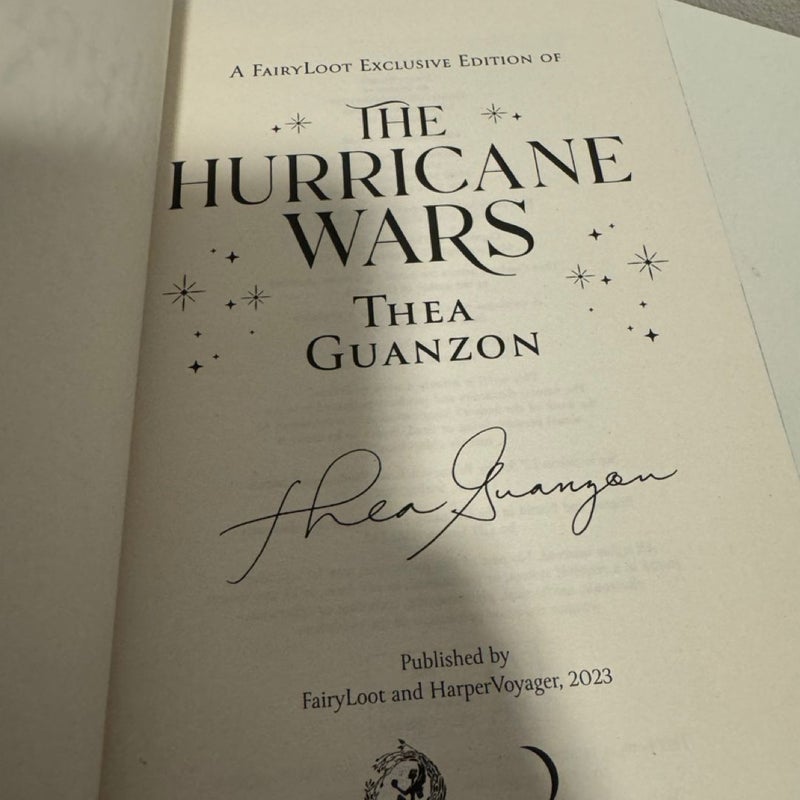 Fairyloot The Hurricane Wars SIGNED 