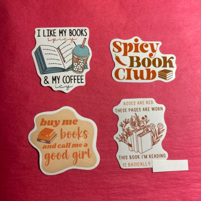 Add on Spicy Bookish Stickers 