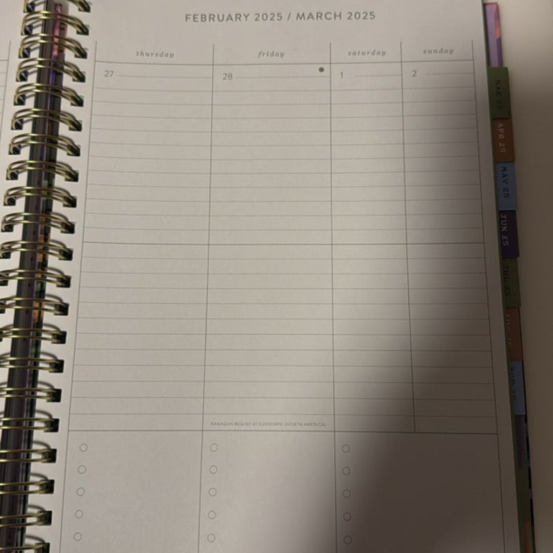 2025 Work/Life Balance Weekly Planner