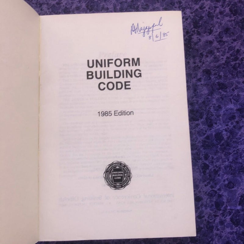 Uniform Building Code 1985