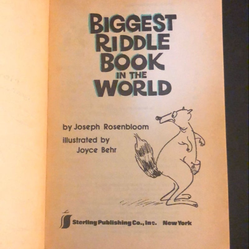 Biggest Riddle Book in the World 