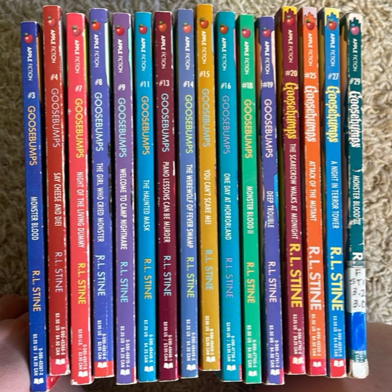 Goosebumps Lot- 16 books