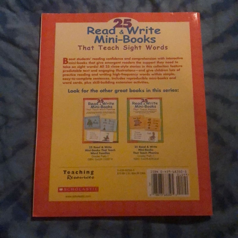 25 Read and Write MiniBooks That Teach Sight Words by Louise O'Quinn