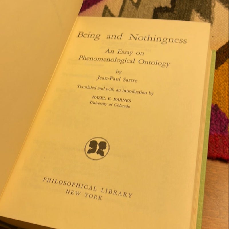 Being and Nothingness (1st edition)