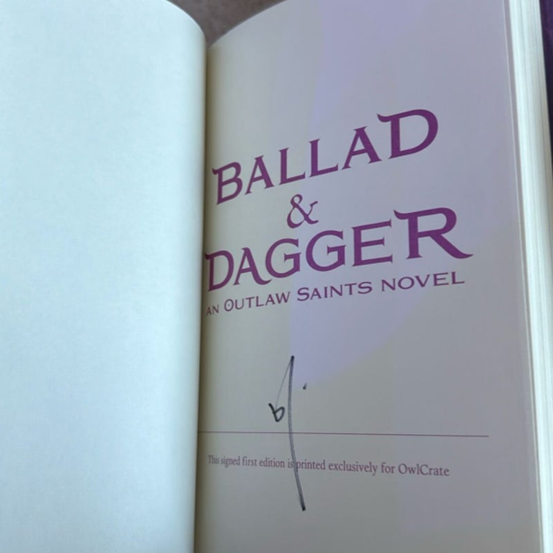 SIGNED COPY - Ballad & Dagger