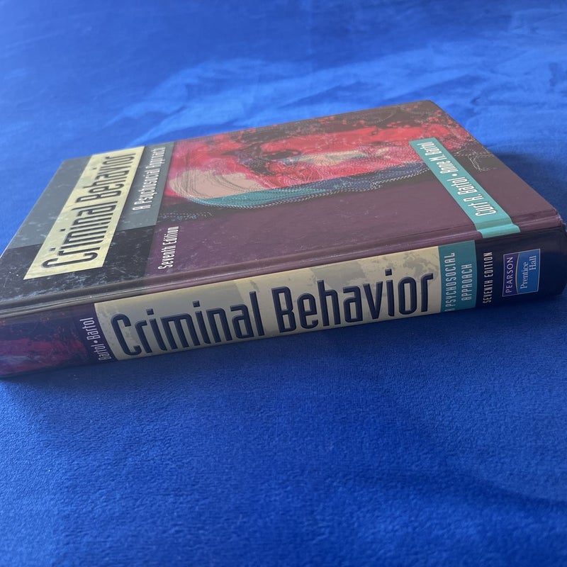 Criminal Behavior by Curt R. Bartol, Hardcover | Pangobooks