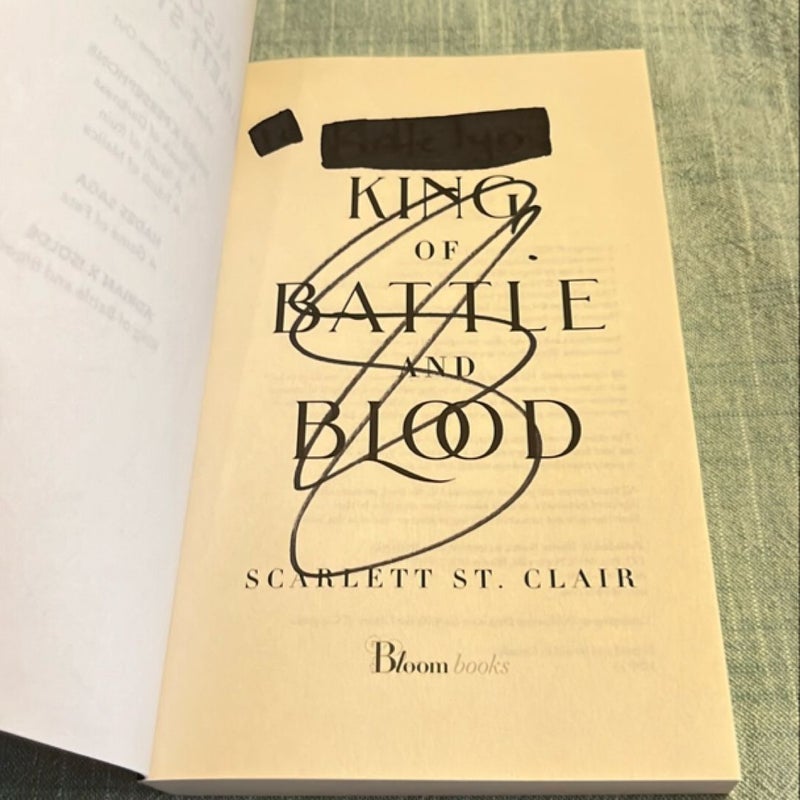 King of Battle and Blood (Signed by the author)