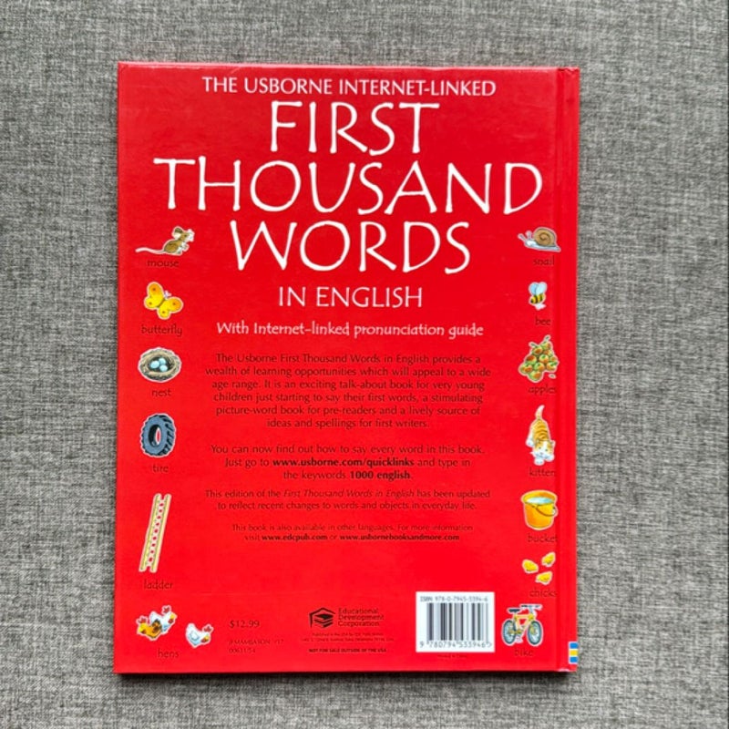 First Thousand Words in English