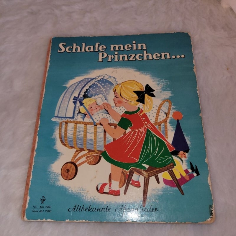 Vintage German Book * Schlafe Mein Prinzchen * Deutsches Kinderbuch * Board Book