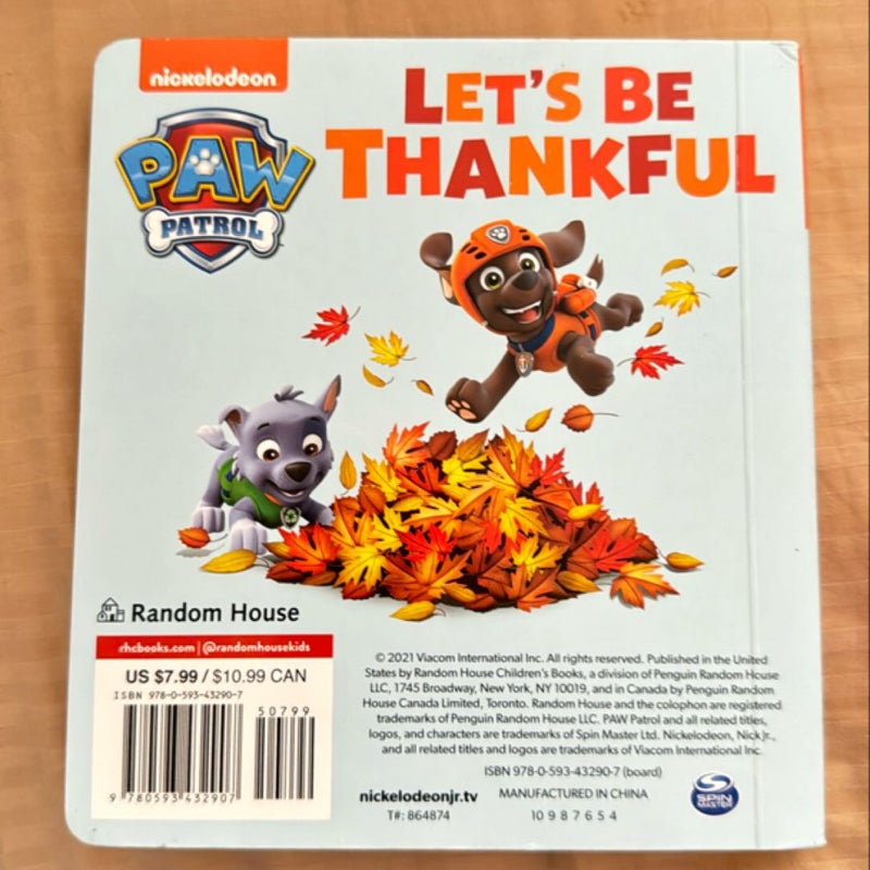 Let's Be Thankful (PAW Patrol)