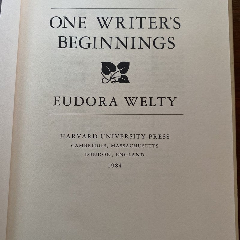 One Writer's Beginnings
