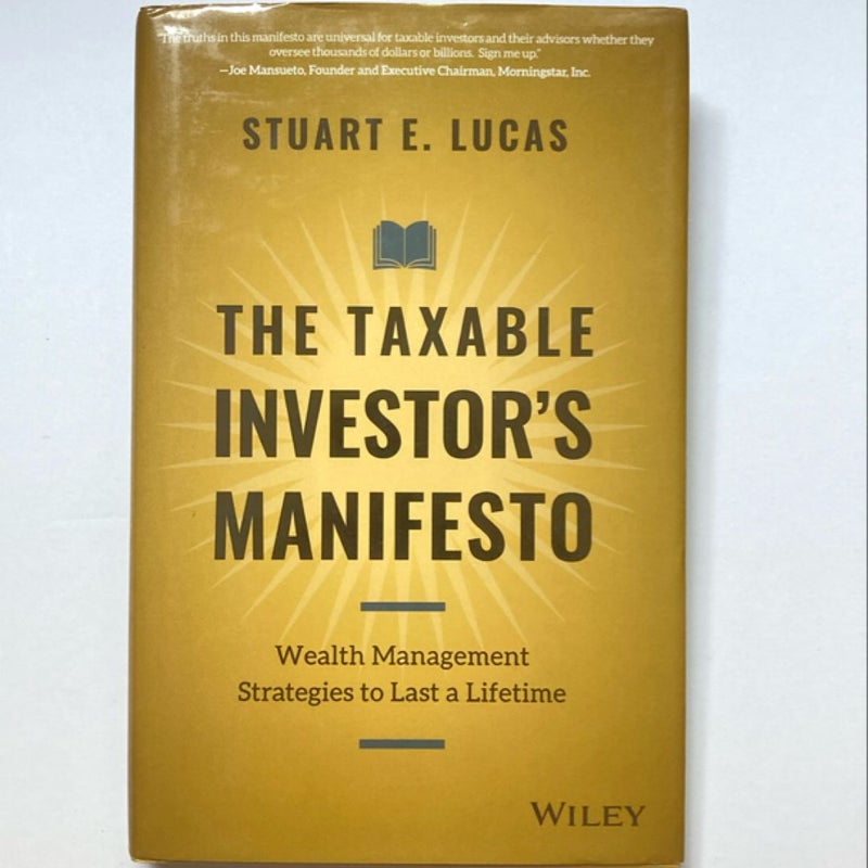 The Taxable Investor's Manifesto