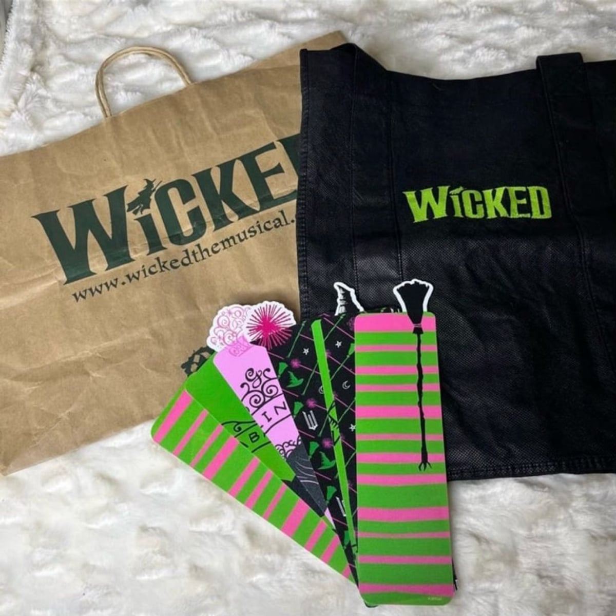 Wicked Broadway Green Alliance Tote, Paper Shopping Bag & Bookmarks ...