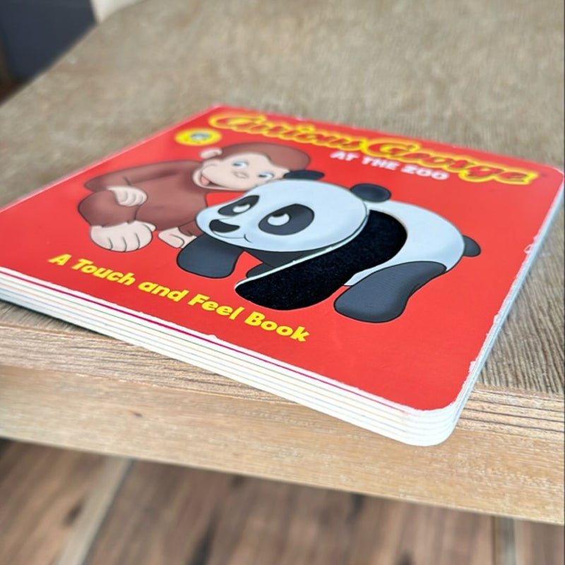 Curious George at the Zoo (cgtv Touch-And-Feel Board Book)