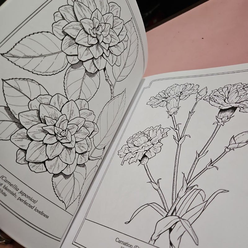 The Language of Flowers Coloring Book