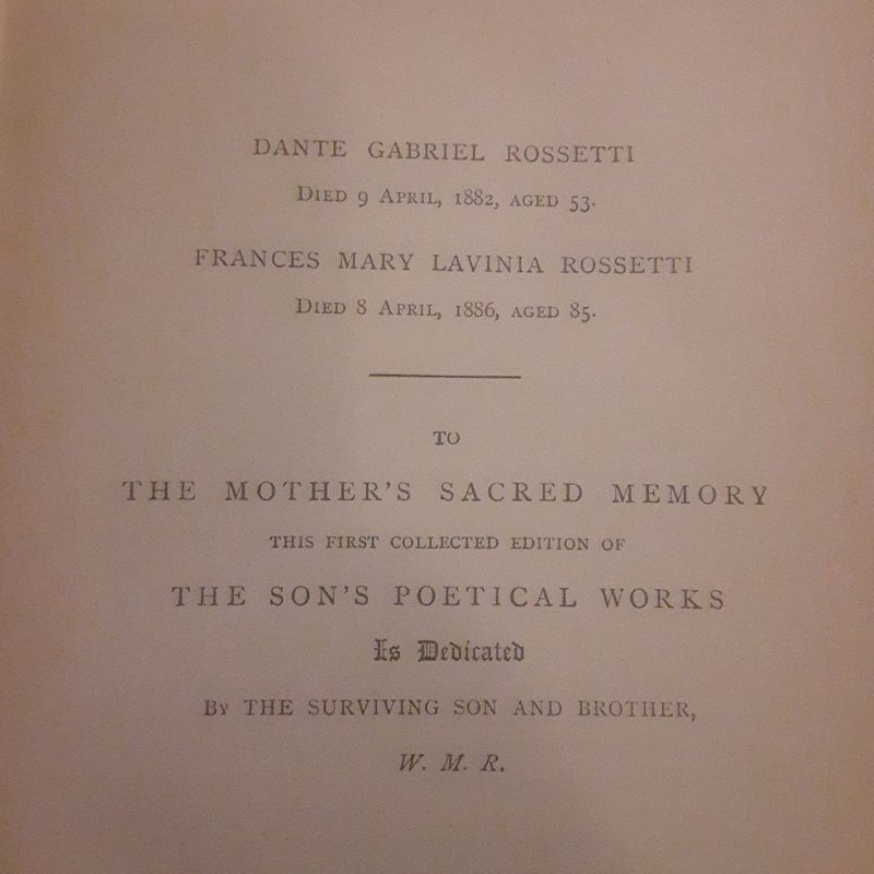 Dante Gabriel Rosesetti's Complete Poems 