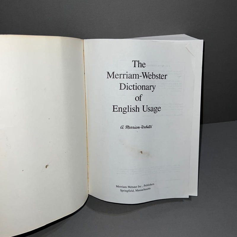 The Merriam-Webster Dictionary of English Usage 